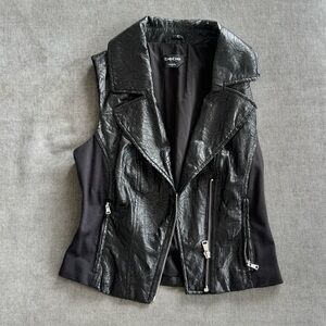 Bebe’s Faux leather vest